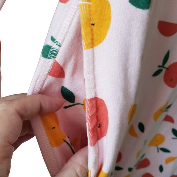 Hanna Andersson Womens Pajamas Pink Fruit Orange Citrus Print Cute Spring  XS - Picture 8 of 11